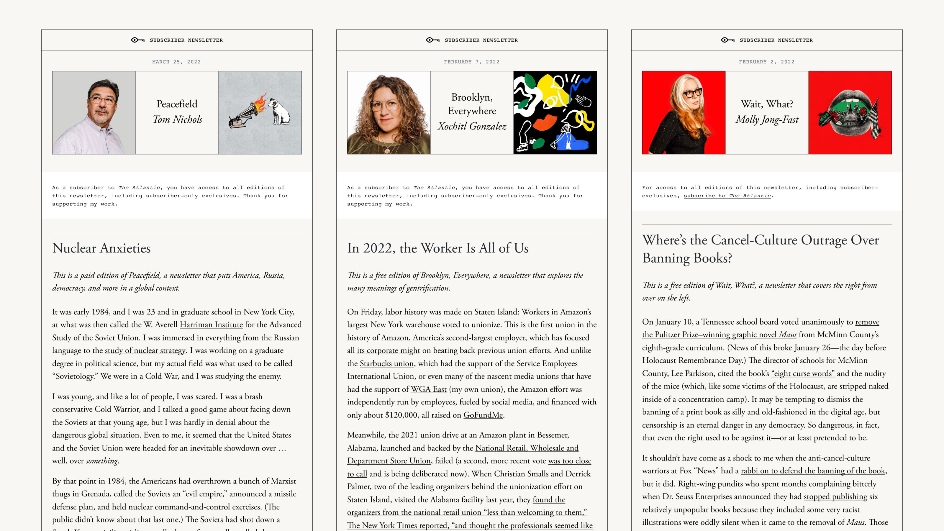 The Atlantic Newsletters Email Designs